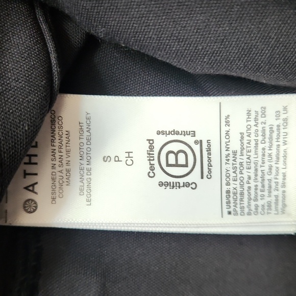 Athleta Delancey black moto tight leggings Size Small - Picture 5 of 9